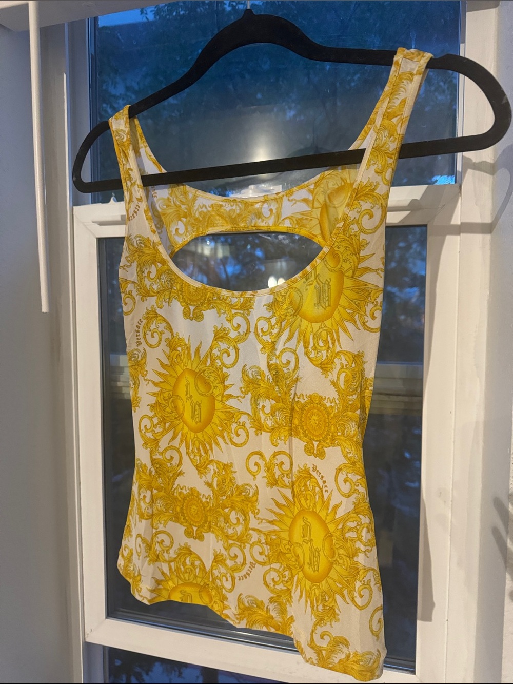 Versace 2005 sun print light weight tank top